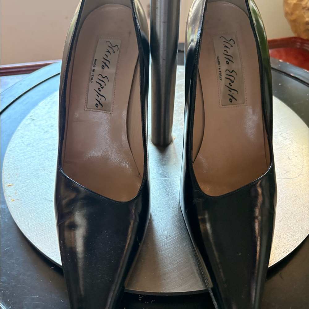 Black Pointed-Toe High Heels - image 2